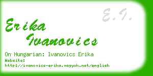 erika ivanovics business card